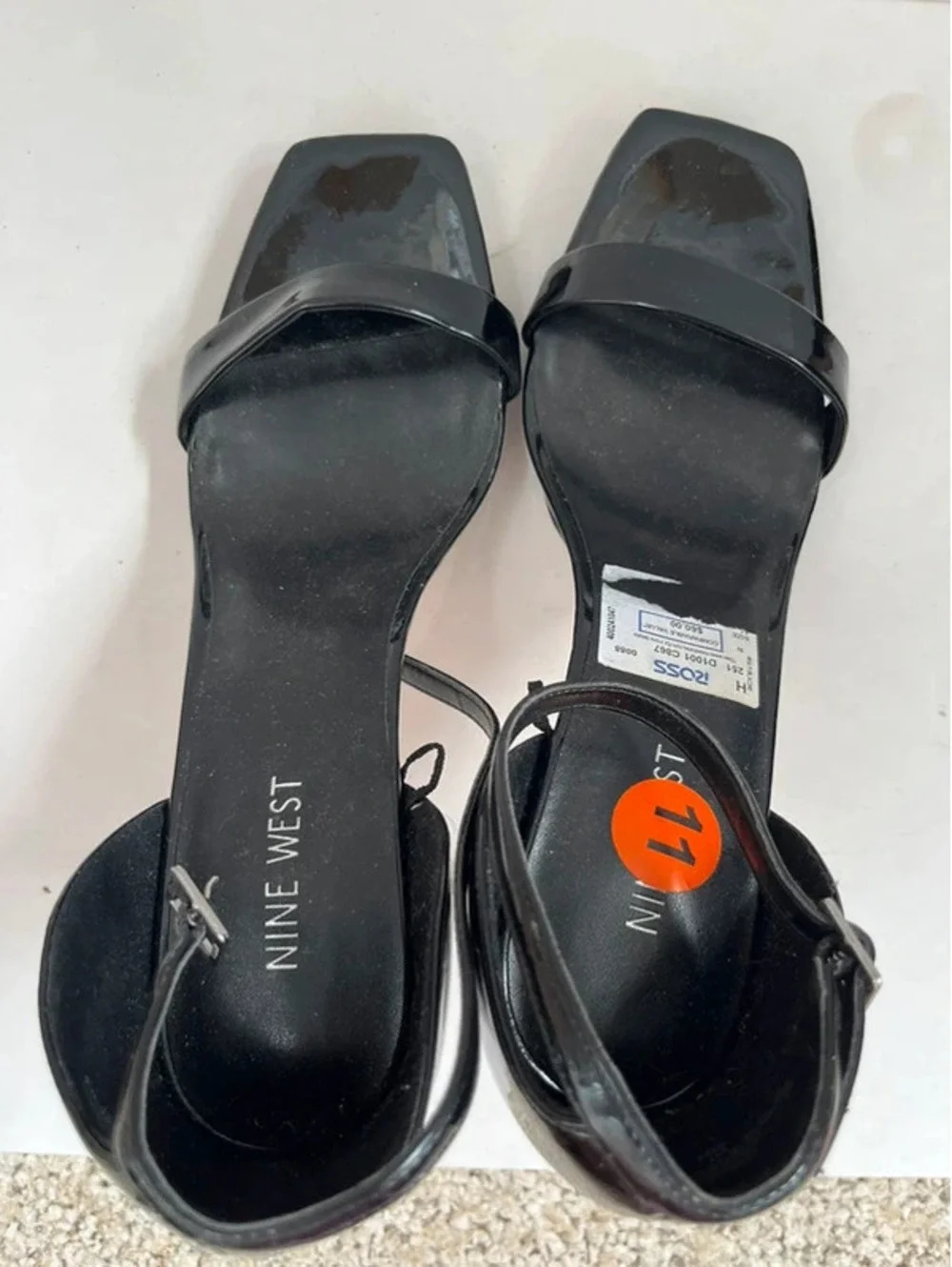 Nine West Black Square Toe Pumps, High Heels Size 11 Dress Shoes